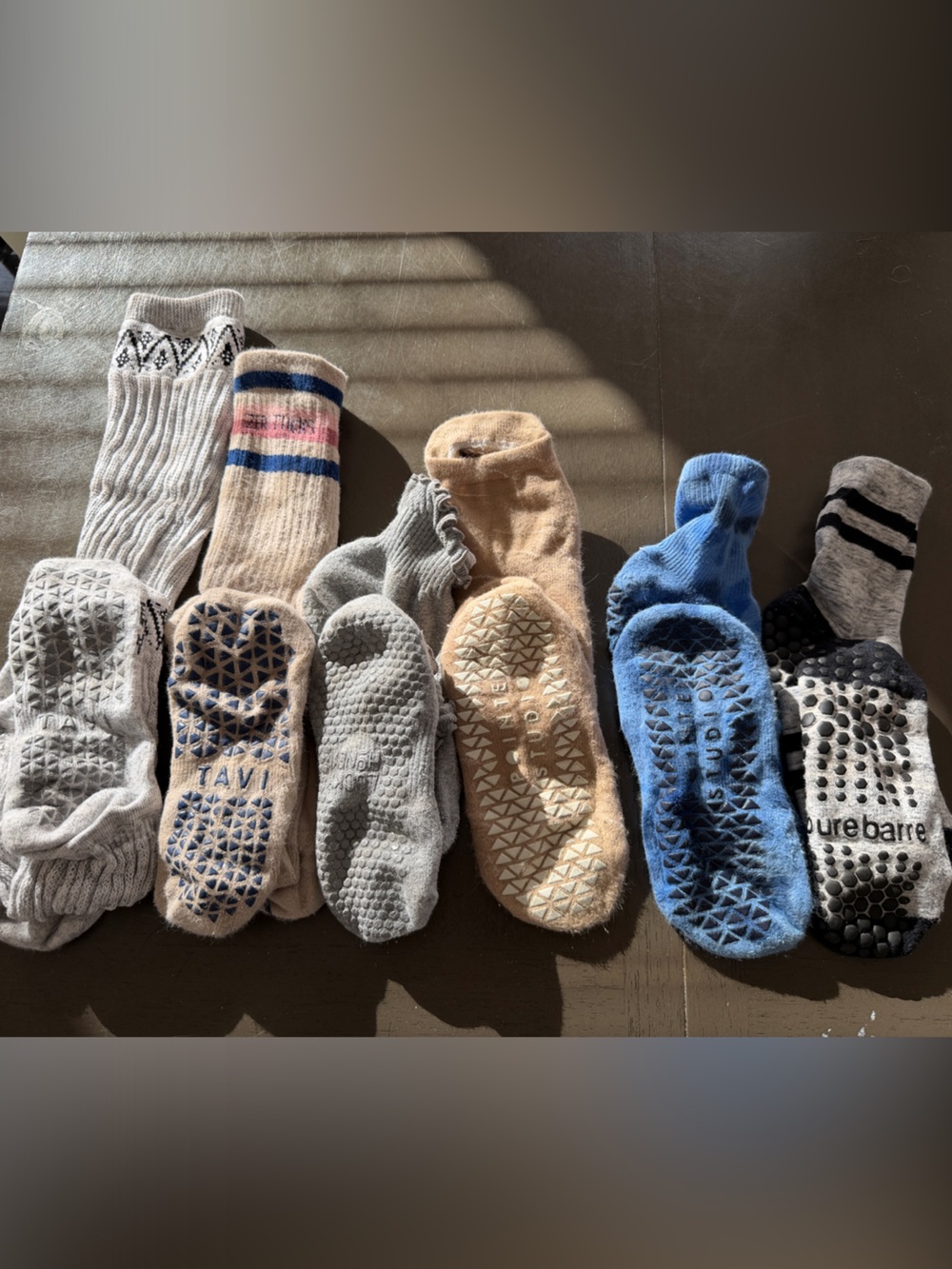Grip-Lined Non-Slip Crew Socks - Assorted Colors- Barre Socks
